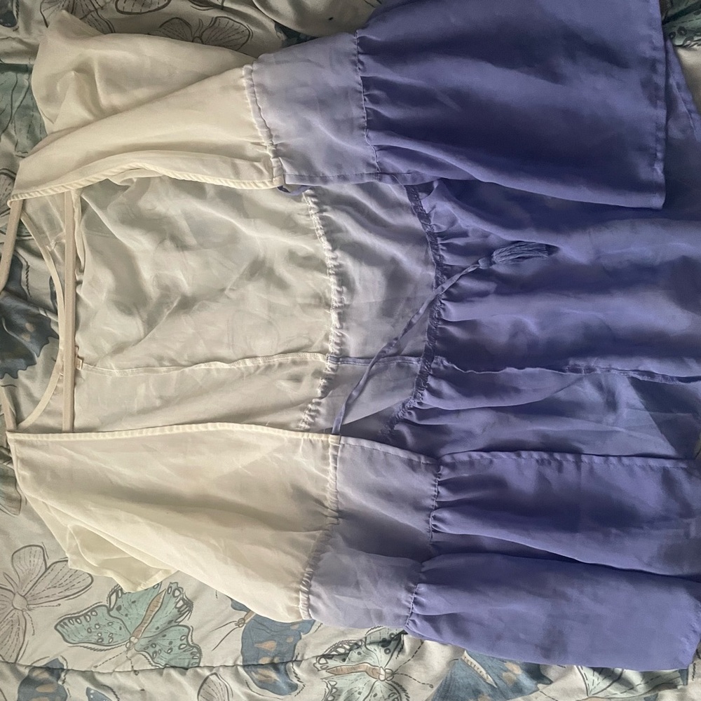 Elegant Blue and White Women's Skirt